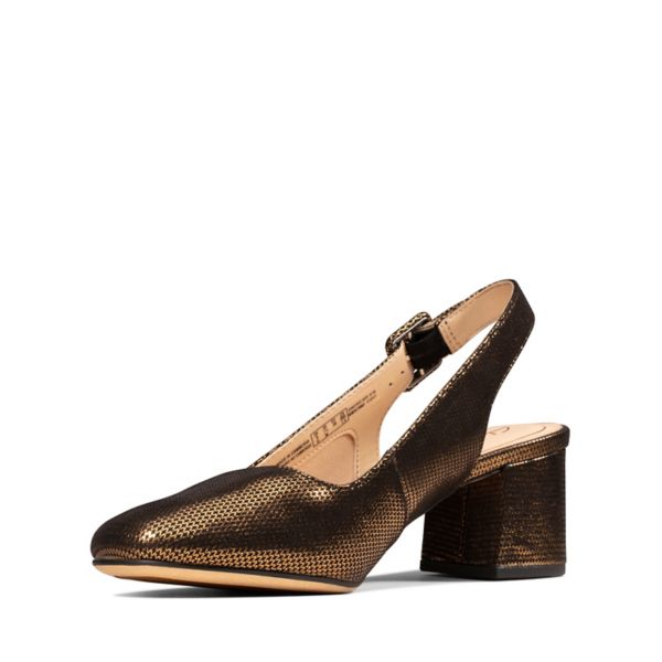 Clarks Womens Sheer Violet Heels Bronze | CA-1380956
